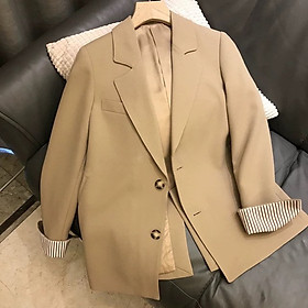 Áo khoác nữ áo khoác blazer nữ 2l lớp có đệm vai, lớp lót trong mềm mịn