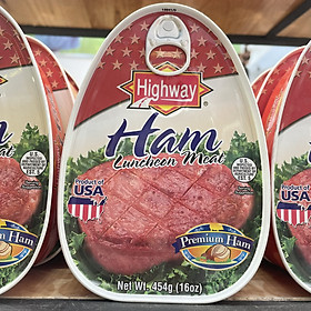 Thịt Hộp Ham 454g Hàng Nhập Mỹ Highway Ham Luncheon Meat