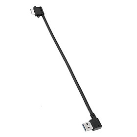 Micro USB 3.0 Cable, Right Angle USB 3.0 Type A to Micro B Cable for Galaxy S5, Note 3, Camera, Hard Drive And More 25cm Black