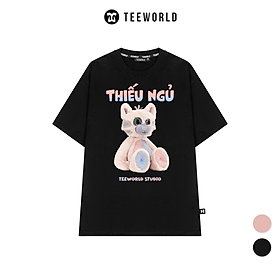 Áo Thun Local Brand Teeworld Mèo Bông Thiếu Ngủ T-shirt Nam Nữ Unisex