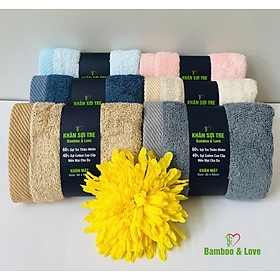 Mua Khăn mặt sợi tre Bamboo&Love 30x50 mềm mại kháng khuẩn siêu thấm hút an toàn cho da ngay cả với trẻ sơ sinh