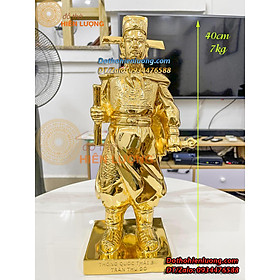Tượng Đồng Thông Quốc Thái Sư Mạ Vàng Cao 40cm, Nặng 7kg Đẹp Tinh Xảo - Đồ Thờ Hiên Lượng