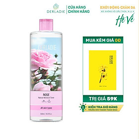 Nước Hoa Hồng Cấp Ẩm Derladie Rose Natural Moisture Toner 500ml