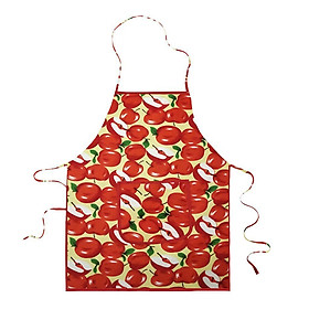Printed Apron Cotton Fruit Pattern Apron for Unisex Red