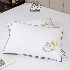 Ruột gối lông vũ nhân tạo microfiber LIDACO vỏ cotton 100 tiêu chuẩn 5 sao - Ruột gối nằm size 50x70cm