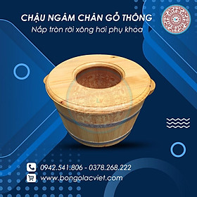 Mua Chậu ngâm chân gỗ thông có nắp lỗ tròn CNC08