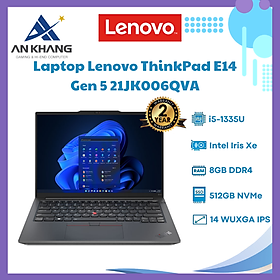 Mua Laptop Lenovo ThinkPad E14 Gen 5 21JK006QVA (Intel Core i5-1335U | 8GB | 512GB | Intel Iris Xe | 14 inch WUXGA | No OS | Đen) - Hàng Chính Hãng - Bảo Hành 24 Tháng