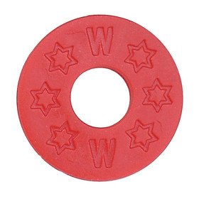 2-5pack 10 Pieces Guitar Strap Block Rubber Safety Strap Lock Washer Gasket Red