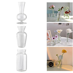 Glass Flower Vase Table Plant Container Jar Home Decor Table Decorative