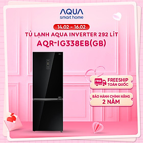 Tủ lạnh ngăn đông dưới Aqua 292 Lít AQR-IG338EB(GB) - Freeship toàn quốc - Bảo hành 2 năm - Hàng chính hãng