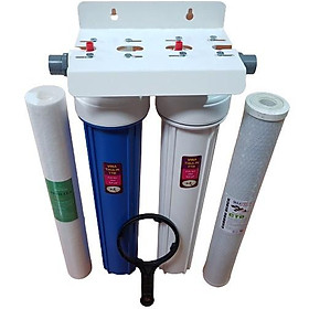 Mua Cốc lọc nước 20inch lọc thô bộ đôi kèm lõi lọc giá treo