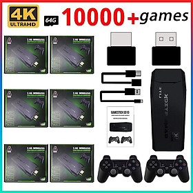 Đối với GBA Xmas Gift M8 Trò chơi video Bảng điều khiển 64G Stick 4K Lite tích hợp 10000 Trò chơi retro Trò chơi retro Điều khiển không dây màu: 1PCS64G-10000 Trò chơi
