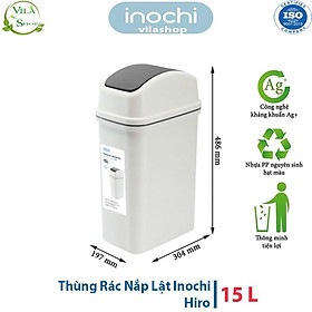 Mua Thùng Đựng Rác  Thùng Rác Nhựa Lắp Lật Có Lõi 15L Inochi Đạt Tiêu Chẩu Xuất Nhật  Châu Âu EU