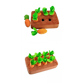 2 Set Garden Carrot Plush Toy Dog Enrichment Toys Interactive Puzzle Toys Increase IQ