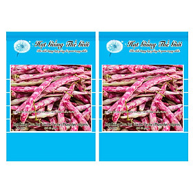 Bộ 2 Gói Hạt Giống Đậu Cove - Bụi Vân Đỏ Taylor (Phaseolus vulgaris) 3g
