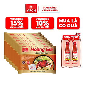 Thùng 18 mì lẩu cua cay hoàng gia vifon