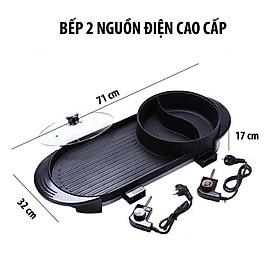 Mua Bếp Lẩu Nướng Đa Năng 2 Trong 1 Dung Tích 6 LChống Dính Truyền Nhiệt Nhanh Dung Tích Nấu Cho 2- 6 Người