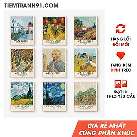 Mua Tranh Van Gogh treo tường  tranh canvas cao cấp  tặng kèm đinh treo - TIỆM TRANH 91
