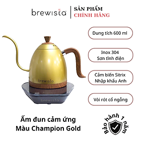 Ấm đun cảm ứng chuyên dụng rót cà phê Kettle 600ml - Champagne Gold (Chính hãng Brewista)