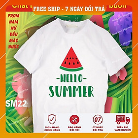 Áo đi biển SM22  đủ size,du lịch,chơi,nhóm, hello summer, thun đồng phục