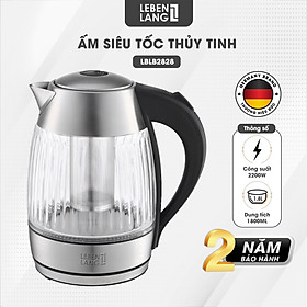 Mua Ấm Siêu Tốc Thuỷ Tinh Lebenlang 1.8L LBWE2626 - LBLB2828 Kèm Lõi Lọc Inox - Hàng Chính Hãng