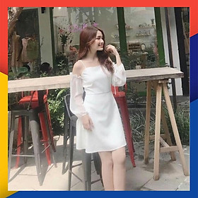 Đầm xoè đi tiệc tay dài siêu xinh