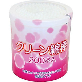 Tăm Bông Cotton Labo có Chitosan kháng khuẩn - Hộp 200 cái - Hàng nội địa Nhật Bản