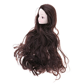 1/6 Female  Doll Brown Hair Head Sculpt Ball-Jointed Doll Body Parts