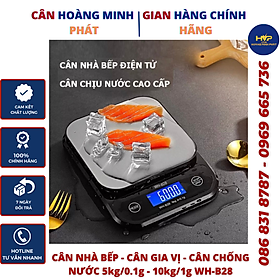 Mua Cân Điện Tử Mini Nhà Bếp Chống Nước  Tích Điện 5kg  10kg WH-B28 Hợp Kim Thép Chính Xác Cao ( Sạc USB )   CÂN HOÀNG MINH PHÁT