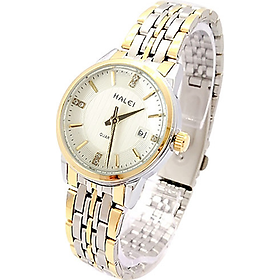 Đồng Hồ Nữ HALEI 562L Có Lịch Chống Nước Thép Không Gỉ Cao Cấp  Full Box - Hàng Chính Hãng HALEI Thời Trang Nữ Mặt Tròn Sang Trọng