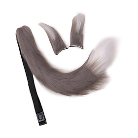 Faux  Ears and Tail Set Fancy Dress Costume for Birthday Carnival Party