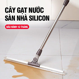 Cây gạt nước sàn nhà Kitimop-G35 chổi quét nhà lưỡi silicon mềm dẻo, cán thép chống gỉ tăng giảm chiều dài từ 85-135cm