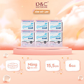 Combo 6 Băng vệ sinh hàng ngày Glamiss Cool BVS thảo dược 16cm siêu mát siêu khô thoáng