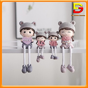 Mua Combo 4 Tượng Gia Đình Hạnh Phúc Trang Trí Kệ Tủ Bàn Học Giá Sách DG-147