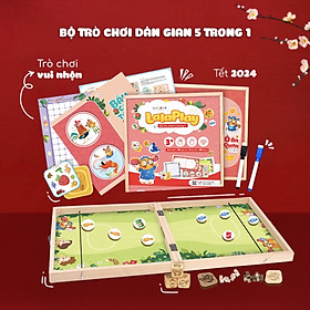 Bộ Đồ Chơi Board Game 5in1 Lalaplay - Trò Chơi Dân Gian - Lalala baby