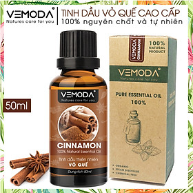 Tinh dầu Vỏ quế cao cấp 50ML Cinnamon. Tinh dầu xông phòng Vemoda giúp khử mùi, thư giãn, cải thiện giấc ngủ, trị cảm lạnh, giảm đau nhức, giảm mỡ bụng hiệu quả