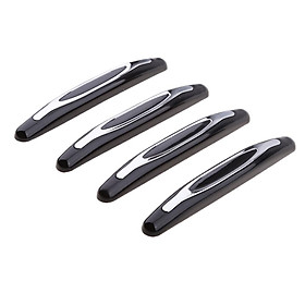 4pcs Black Car Door Bumper Fender Protective Sticker Anti Scratch