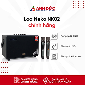 Mua Loa Karaoke Bluetooth Xách Tay NEKO NK02 Kèm 2 Micro Không Dây - Công Suất 45W - Hàng Chính Hãng