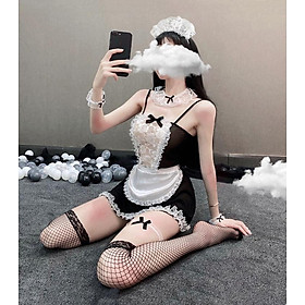 Váy ngủ cosplay hầu gái yếm ren xinh xắn