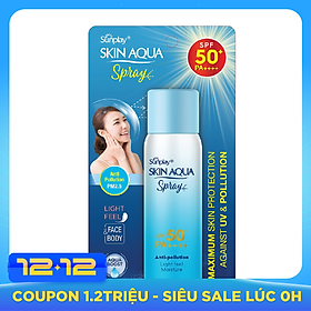 Xịt Chống Nắng Kháng Bụi Sunplay Skin Aqua Anti Pollution Spray SPF50+ Pa++++ 50g