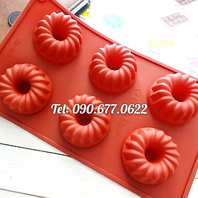 Mua Khuôn silicone làm bánh  rau câu  socola 6 hình xoắn ốc – Mã số 1333