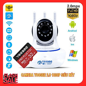Mua Cam IP Yosee 3 râu 2.0 - Full HD 1080 kèm thẻ nhớ - Hàng Chính Hãng