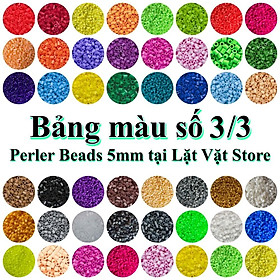 Mua 1000 Hạt Perler beads 5MM - Hạt nhựa đồ chơi 5mm   Hama Beads  Tranh Pixel