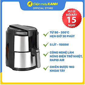 Mua Nồi chiên không dầu Mishio MK-221 5 lít - Hàng chính hãng