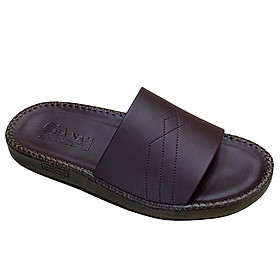 Dép Nam Da Bò HA NAM Đế Siêu Nhẹ Khâu Chỉ Toàn Bộ DNA22033