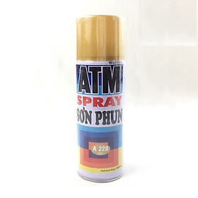 Sơn xịt ATM cho xe máy Spray A228 Gold ( Vàng nhũ ) 