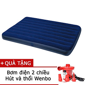 Mua Đệm hơi cao su phủ nhung kèm bơm điện 68758 (137x191x22cm) êm ái thư giãn thoải mái