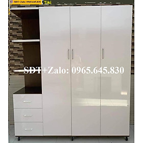Mua Tủ Nhựa Đài Loan 3 Cánh 1 Kệ Khung Muồng Cánh Trắng 550
