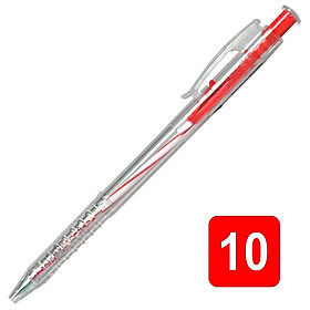 COMBO 10 Bút bi ngòi 0.7mm nét đậm rõ ràng (xanh, đen, đỏ, tím)