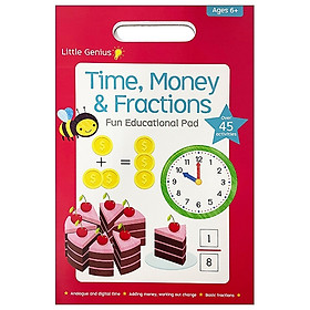 [Download Sách] Little Genius Time, Money & Fractions Fun Educational Pad